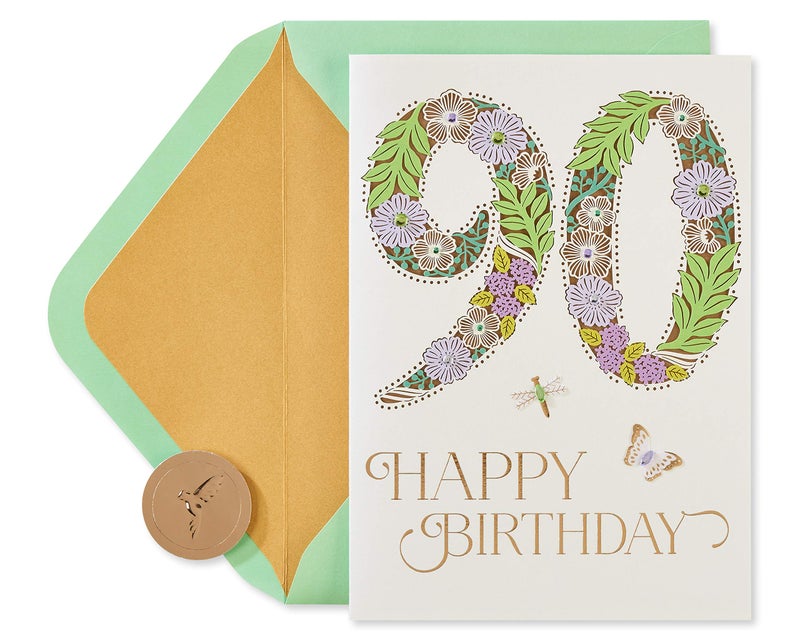 Papyrus 90th Birthday Card (Warm Memories) - Image 4